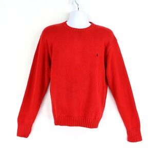 Polo by Ralph Lauren Sweater Mens Sz XL Red 100% Cotton Comfort‎ Soft Round Neck